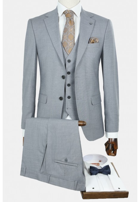 Man's grey mixed wool suit