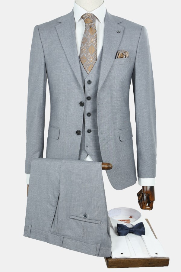 Man's grey mixed wool suit Man's grey mixed wool suit