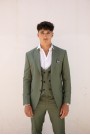  Ανδρικό πράσινο κοστούμι mixed wool