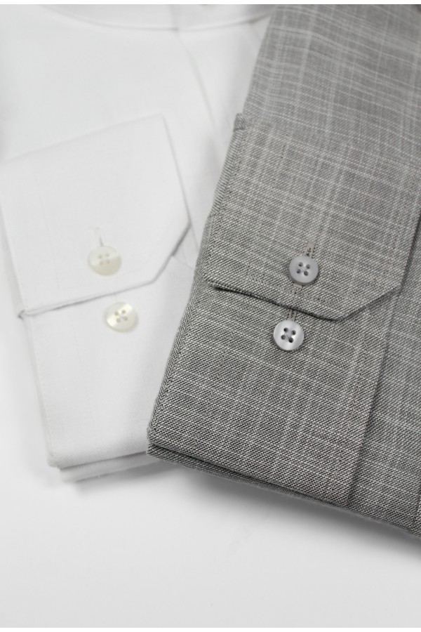 Man's white linen shirt mao 