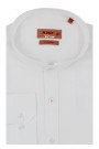 Man's white linen shirt mao Man's white linen shirt mao