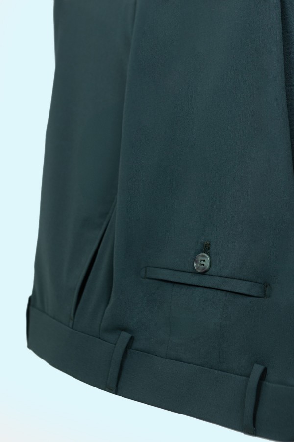  Ανδρικό πετρόλ κοστούμι mixed wool