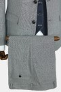 Man's grey mixed wool suit with textured weave