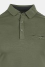 Man's khaki polo t-shirt with pocket