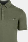 Man's khaki polo t-shirt with pocket