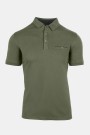 Man's khaki polo t-shirt with pocket