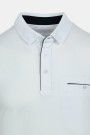 Man's white polo t-shirt with pocket