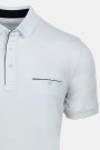 Man's white polo t-shirt with pocket