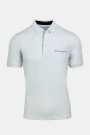 Man's white polo t-shirt with pocket