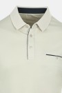 Man's beige polo t-shirt with pocket
