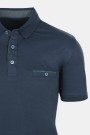 Man's dark blue polo t-shirt with pocket