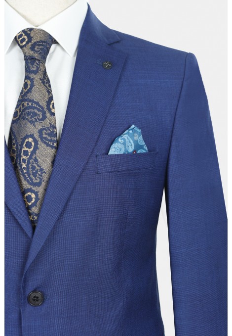Man's blue suit mixed wool