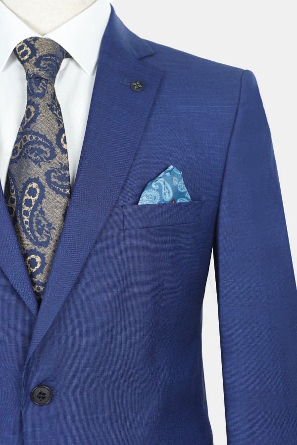 Man's blue suit mixed wool