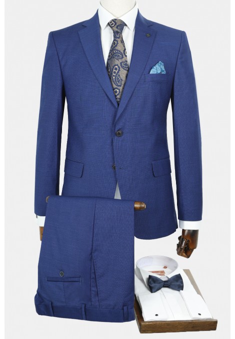 Man's blue suit mixed wool