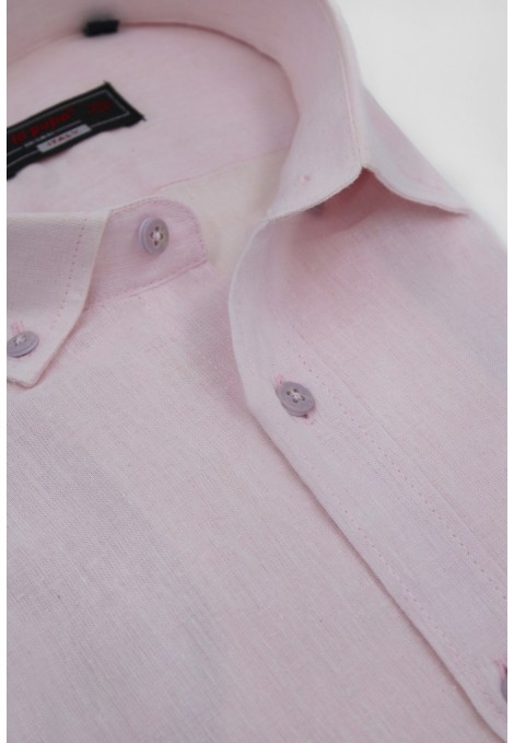 Man's pink linen shirt    