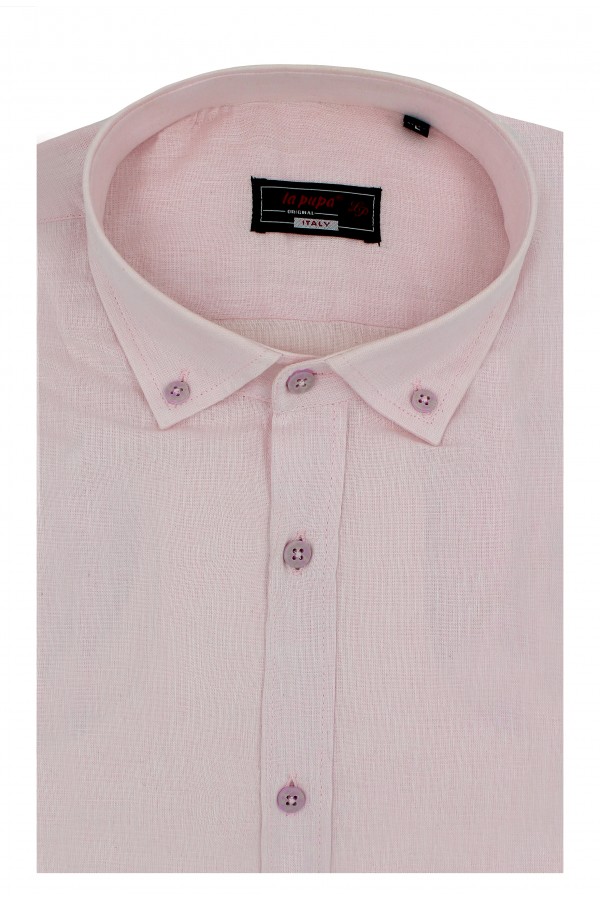 Man's pink linen shirt Man's pink linen shirt