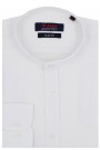 Ανδρικό λευκό λινό πουκάμισο μάο slim fit 