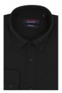Ανδρικό μαύρο λινό πουκάμισο slim fit