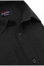 Ανδρικό μαύρο λινό πουκάμισο slim fit