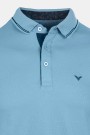 Man's aqua polo t-shirt