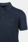 Man's dark blue polo t-shirt