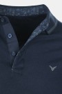 Man's dark blue polo t-shirt