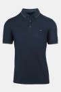 Man's dark blue polo t-shirt