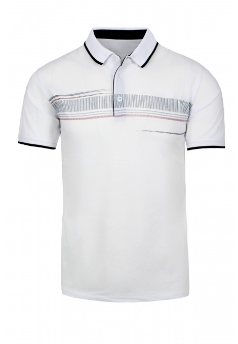Ανδρική λευκή μπλούζα polo 