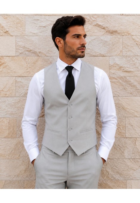 Men Light grey Vest