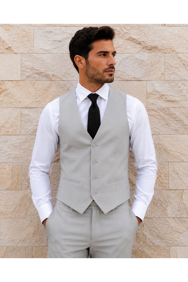 Men Light grey Vest