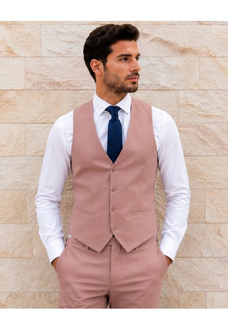Men pink vest