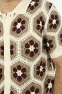Men's Printed Summer Shirt in Beige