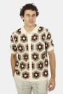 Men's Printed Summer Shirt in Beige