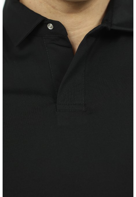 Men black polo t-shirt