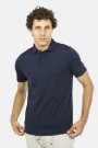 Men dark blue polo t-shirt