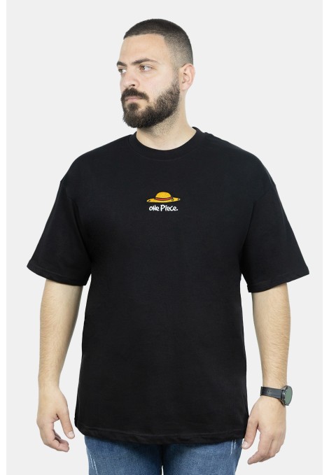 ONE PIECE Men's Black Oversize T-shirt