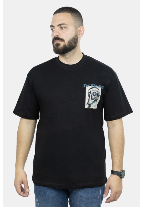 Ανδρική Μαύρη Μπλούζα Oversize 