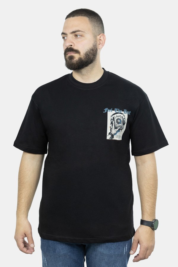 Ανδρική Μαύρη Μπλούζα Oversize 