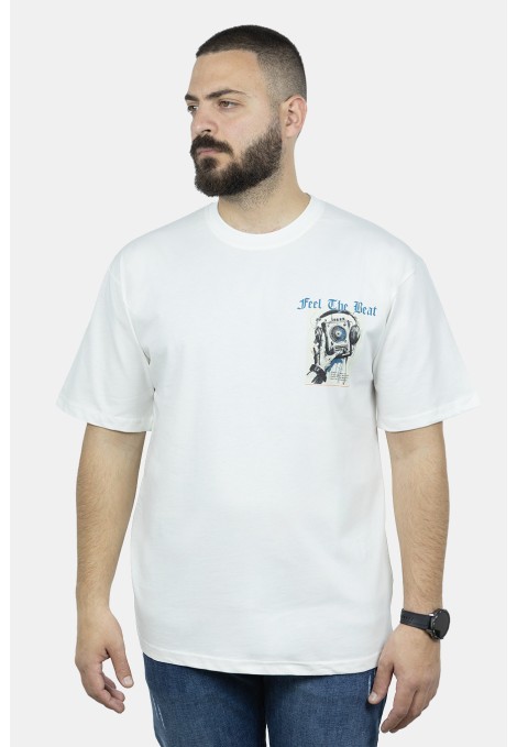 Ανδρική Off white Μπλούζα Oversize 