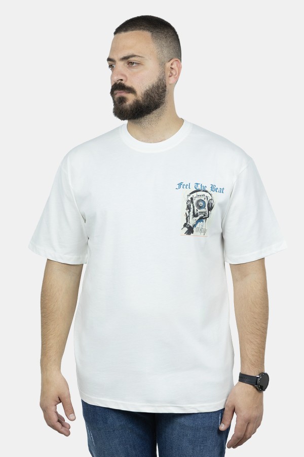 Ανδρική Off white Μπλούζα Oversize 