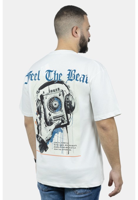 Ανδρική Off white Μπλούζα Oversize 