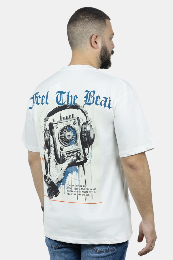 Ανδρική Off white Μπλούζα Oversize 