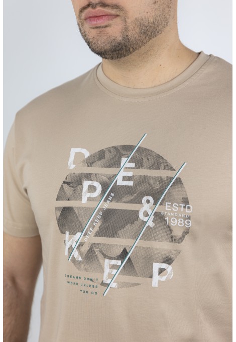 Ανδρική Μπεζ Μπλούζα