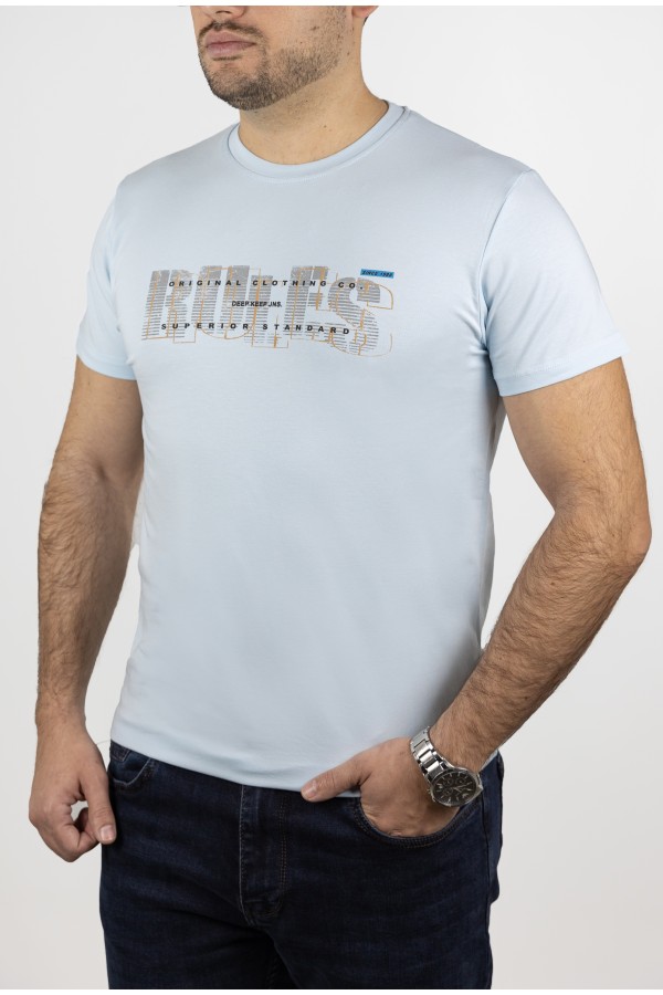 Ανδρική Σιέλ Μπλούζα