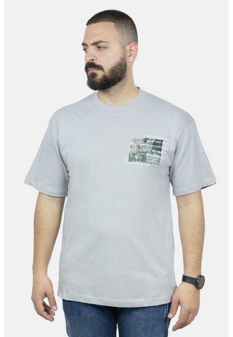 Ανδρική Ανοιχτή γκρι Μπλούζα Oversize