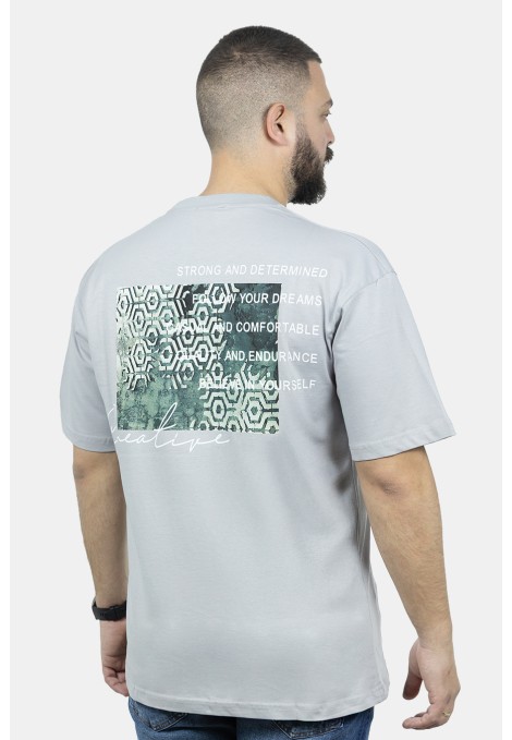 Ανδρική Ανοιχτή γκρι Μπλούζα Oversize