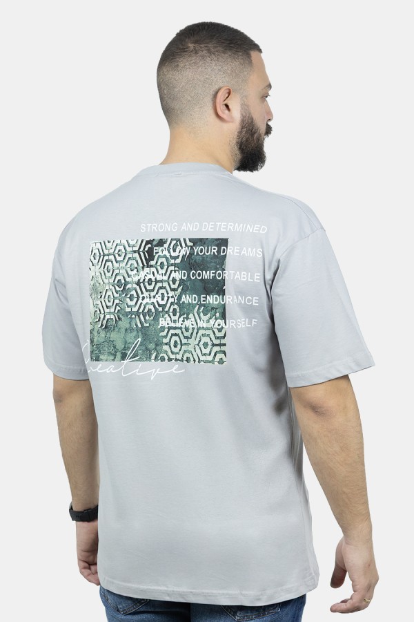 Ανδρική Ανοιχτή γκρι Μπλούζα Oversize