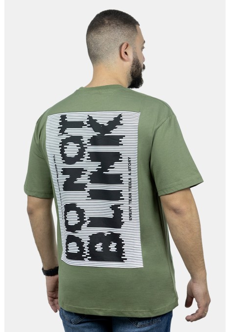 Ανδρική Χακί Μπλούζα Oversize 