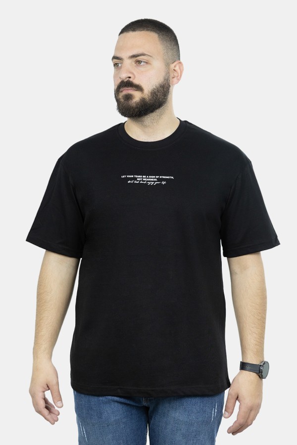 Ανδρική Μαύρη Μπλούζα Oversize 