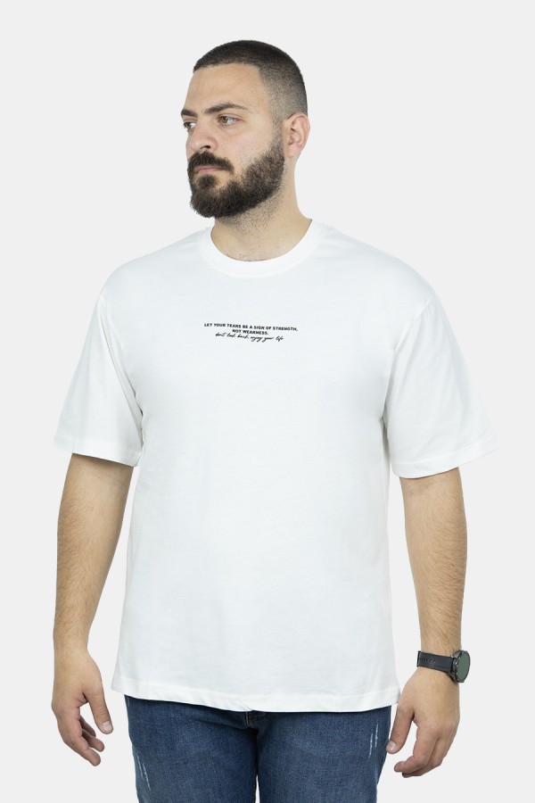 Ανδρική Off white Μπλούζα Oversize 